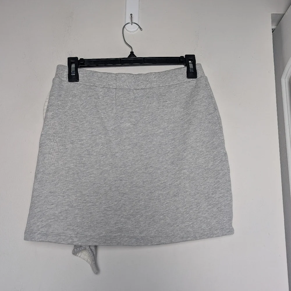 Rebecca Minkoff Skirt Ruffle Gray Knit Pull On Mini Sz S